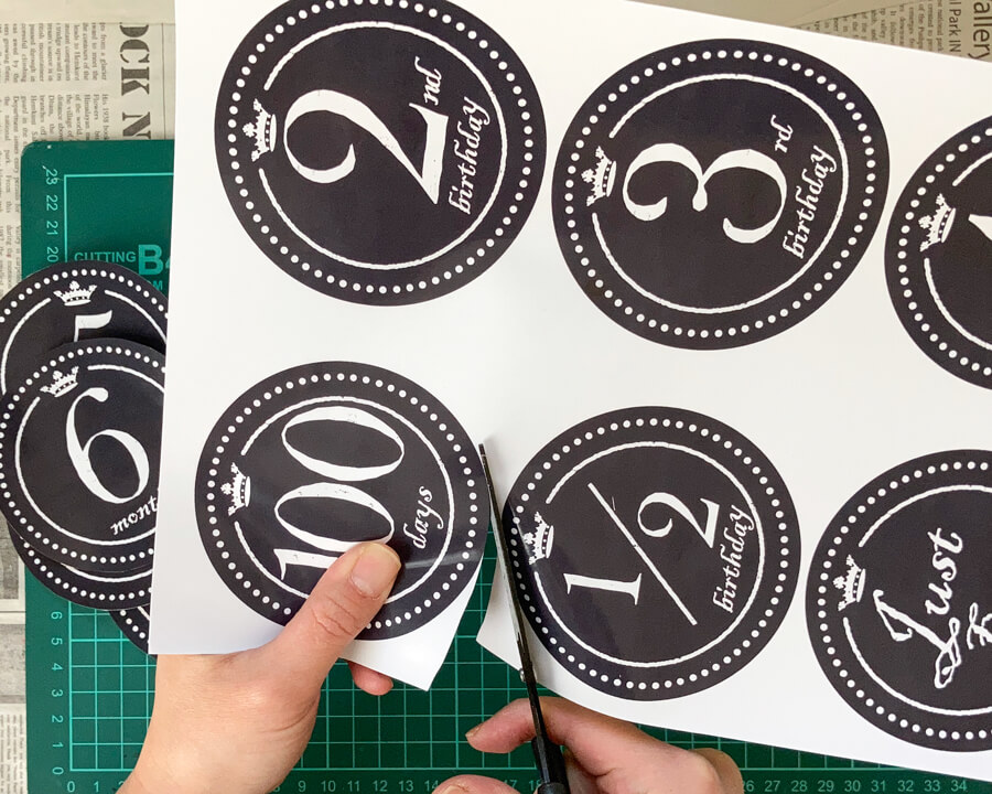 手作り月齢ステッカーシール おしゃれで可愛い無料テンプレート Thankyou Works Blog